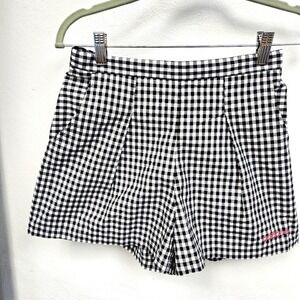 ADIDAS black and white plaid‎ shorts